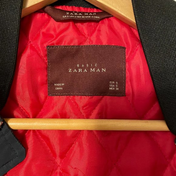 ZARA Bomber jacket Unisex , black- size small - Picture 7 of 7